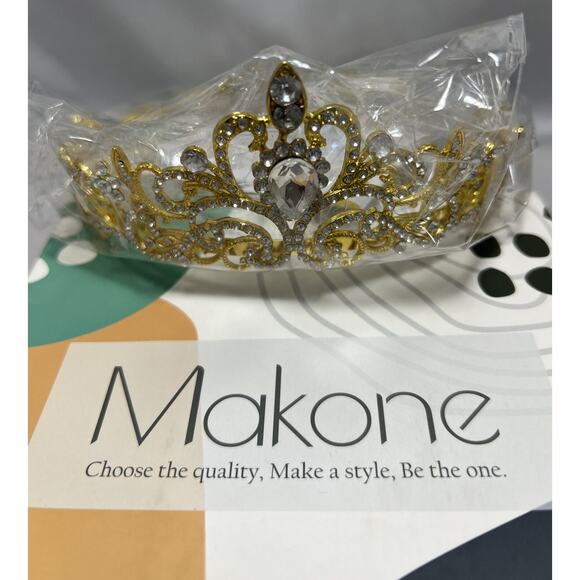 Makone Gold Birthday Princess Crown. - Picture 1 of 3